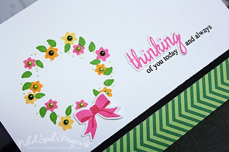 Whimsy Stamps | Spring Wreath Card