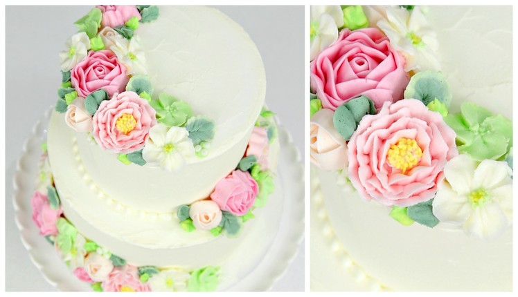 Buttercream Flower Wedding Cake Tutorial - CAKE STYLE