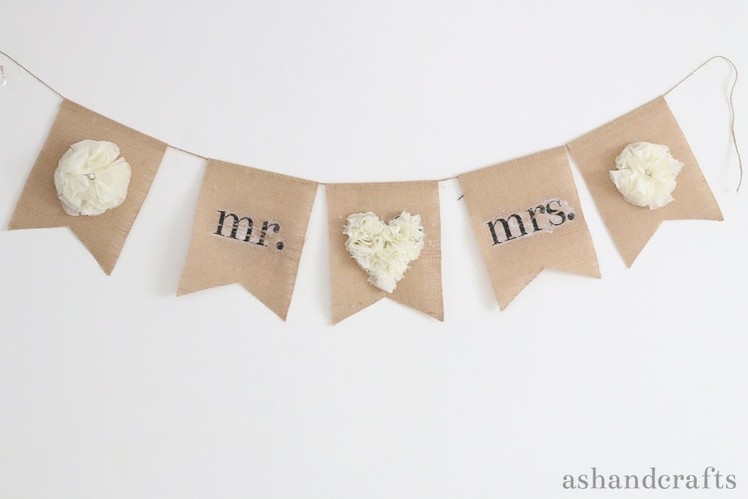 Customized Banner with Chiffon Flower