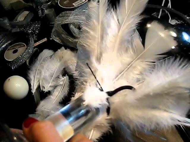 DIY Centerpiece: Winter Wedding (Feathers!)