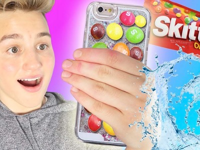 DIY SKITTLES LIQUID IPHONE CASE | Candy Water Filled Phone Case