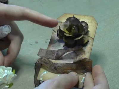 Dying Flowers & Tim Holtz Crinkle Ribbon