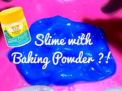 Easy Blue Slime with Baking Powder Tutorial