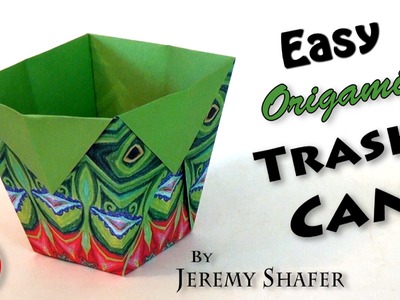 Easy Origami Trash Can (no music)
