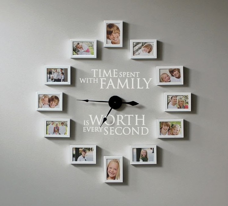 How to Create a Photo Frame Wall Clock - Time Spent with Family is Worth Every Second