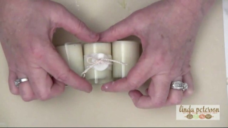 How to Make a Button Candle Wedding Favor by Linda Peterson