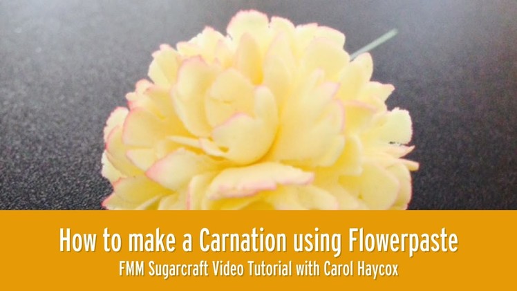 How to make a Carnation using Flowerpaste l FMM Sugarcraft tutorial