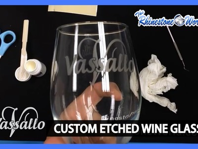 How to make a custom Monogram Etched Wine Glass with a Vinyl Cutter