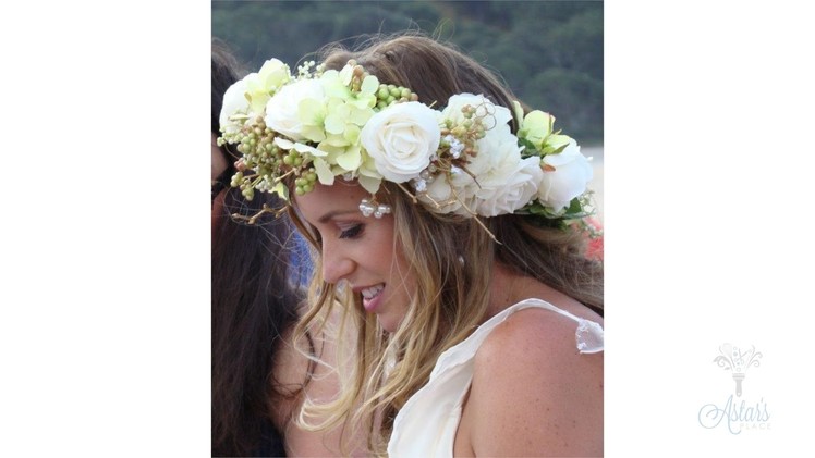 How to make a Floral Crown Wedding Floristry Tutorial