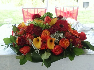 How to make a head table wedding flower arrangement