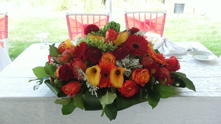 How to make a head table wedding flower arrangement