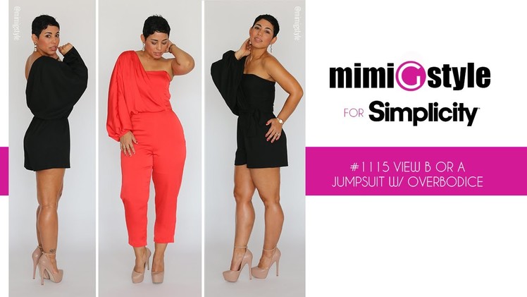 How to Sew the Mimi G Style for Simplicity, Pattern 1115. View A or B, Jumpsuit with Overbodice.