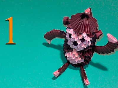 3D origami a Monkey (a Marmoset) tutorial