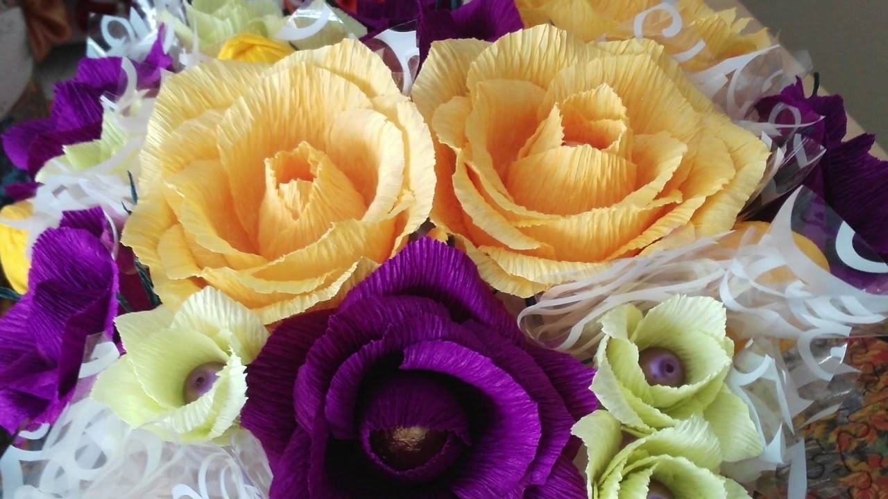 Crepe paper roses tutorial