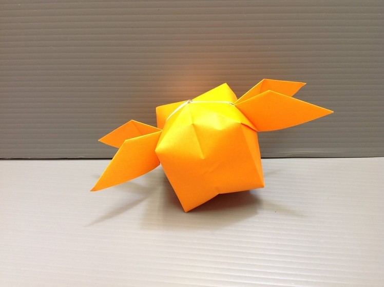 Daily Origami: 105 - Winged Ball or Golden Snitch