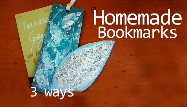 DIY: Homemade Bookmarks + Feather foam stamp