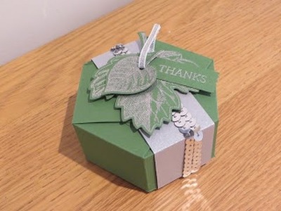 Hexagonal Gift Box with Vintage Leaves by Stampin' Up