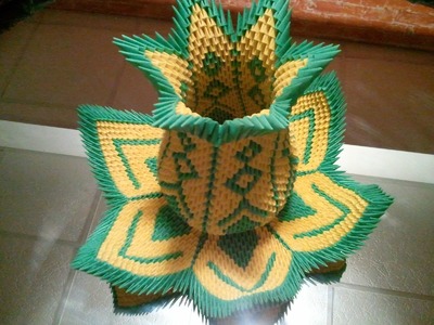 How to make 3D origami vase Lotus (restored)