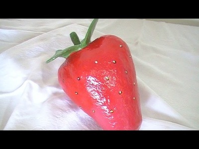 How to Make a Huge Paper Mache Strawberry Sculpture