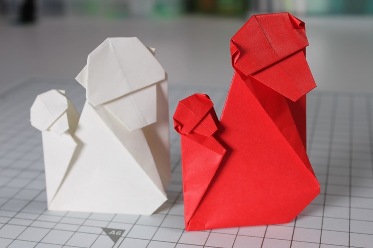 How to  Origami Animal : Monkey (Parent&Child)
