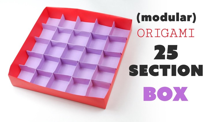 Origami 25 Section Box Divider Tutorial ♥︎ DIY Storage ♥︎