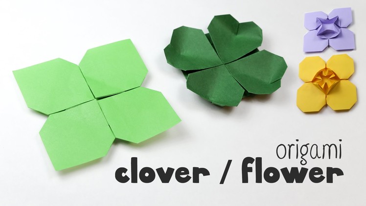 Origami Clover. Flower Instructions