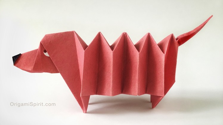 Origami Dachshund Dog : : Perro Salchicha