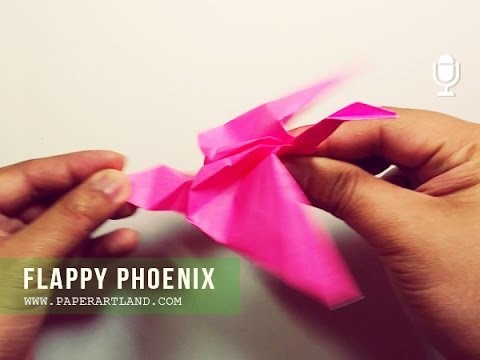 ORIGAMI for KIDS - How to Make an origami bird that can flap its wings | Flappy Phoenix