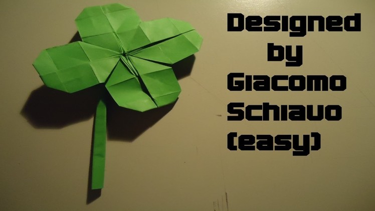 Origami Four Leaf Clover designed by Giacomo Schiavo