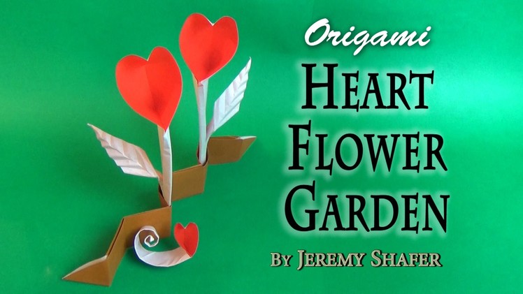 Origami Heart Flower Garden
