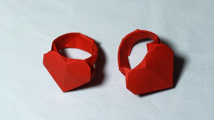 Origami Heart Ring tutorial - DIY (Henry Phạm)