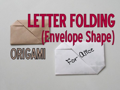 Origami - How fold a letter: ENVELOPE SHAPE