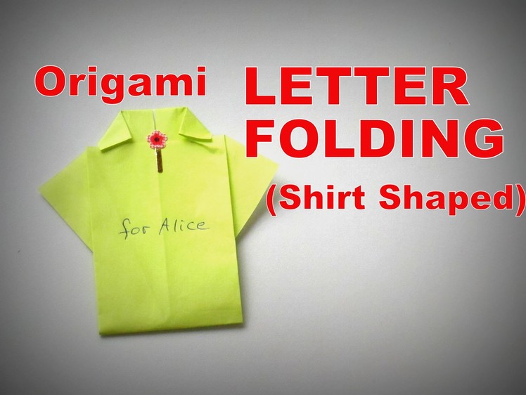 Origami - How to fold a LETTER (Shirt Shape)