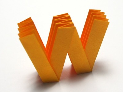 Origami Letter 'w'