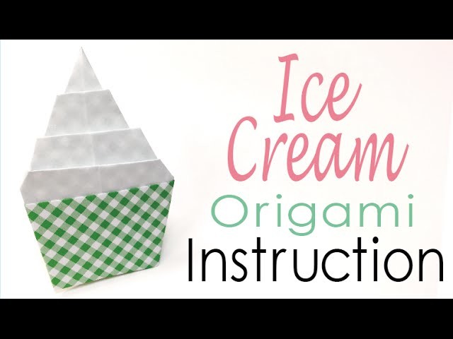Origami Paper Soft-serve Ice Cream- Origami Kawaii