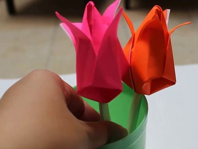 Origami tulip