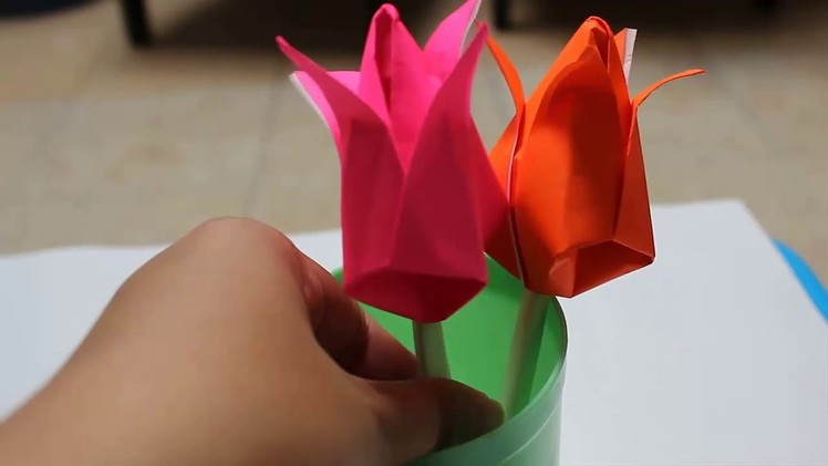 Origami tulip