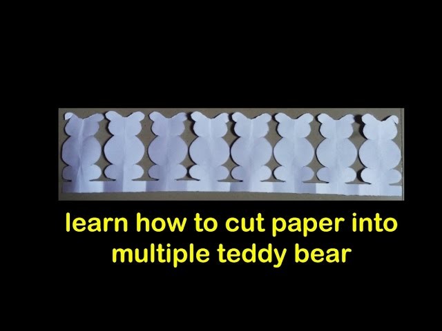 Paper cutting art - paper crafts - teddy bear cutting