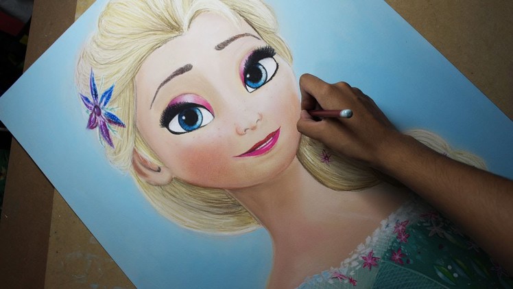 Speed Drawing: Elsa (Frozen Fever) | Diana Díaz