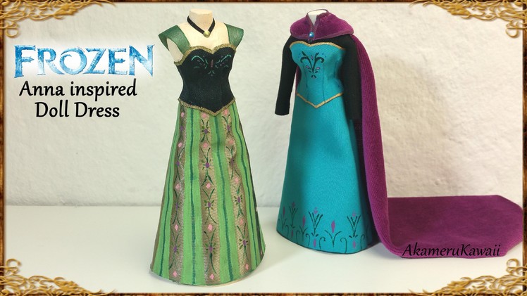 Anna (Frozen) inspired Doll Dress - Fabric Tutorial