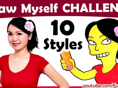 Art Challenge - How to Draw Yourself in 10 Animated Styles