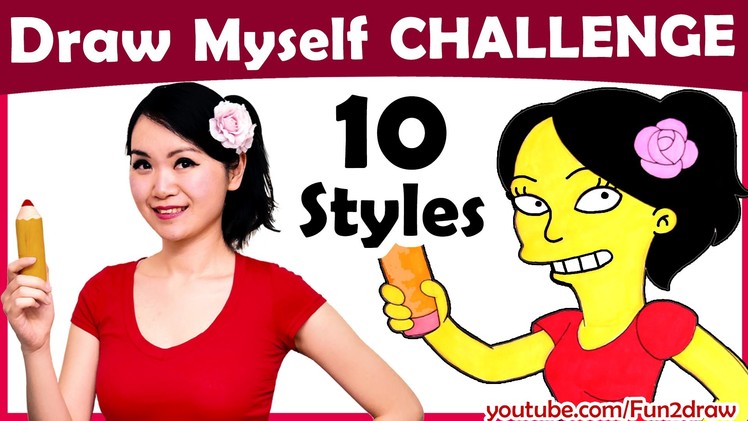 Art Challenge - How to Draw Yourself in 10 Animated Styles