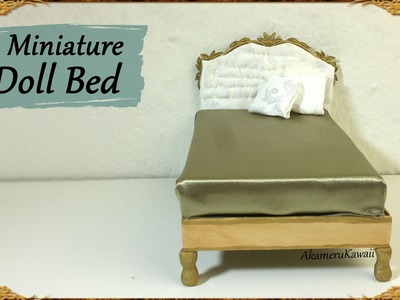 Elegant Miniature Doll Bed - Polymer Clay.Mixed media Tutorial