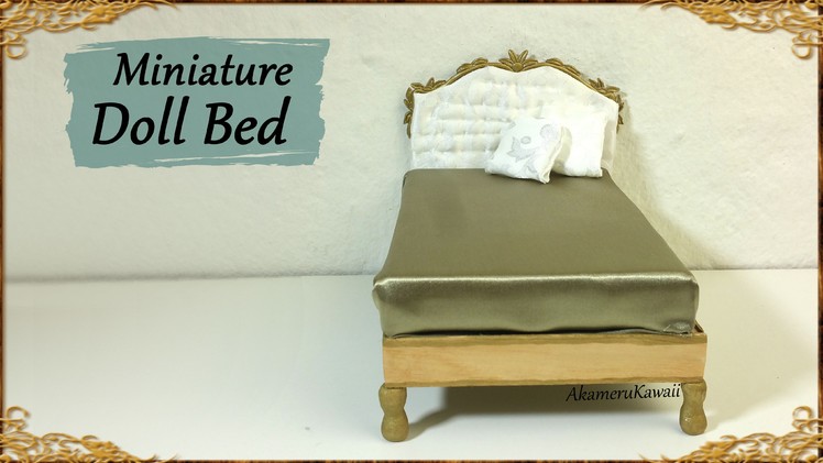 Elegant Miniature Doll Bed - Polymer Clay.Mixed media Tutorial