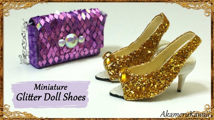 Glittery Doll Shoes - Polymer Clay.Fabric Tutorial