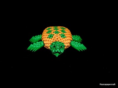 How to make 3d origami Turtle part2