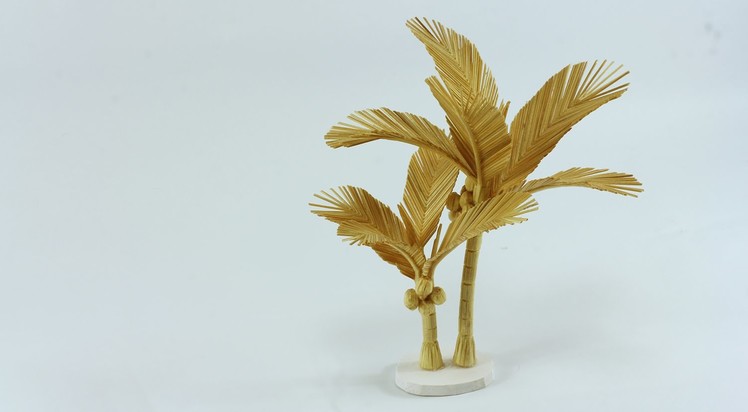 How to make a coconut tree with toothpicks