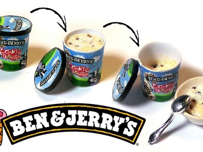 Miniature Ben & Jerry's Ice Cream (Poseable) - Polymer Clay Tutorial