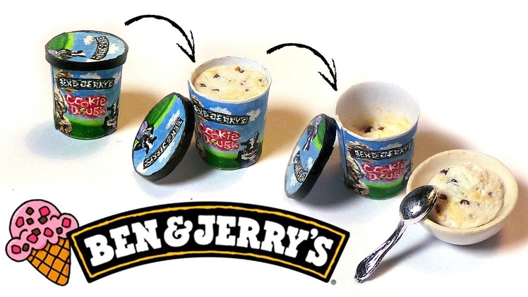 Miniature Ben & Jerry's Ice Cream (Poseable) - Polymer Clay Tutorial