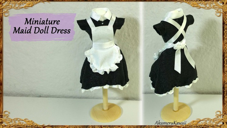 Miniature Maid Doll Dress. Uniform - Fabric Tutorial